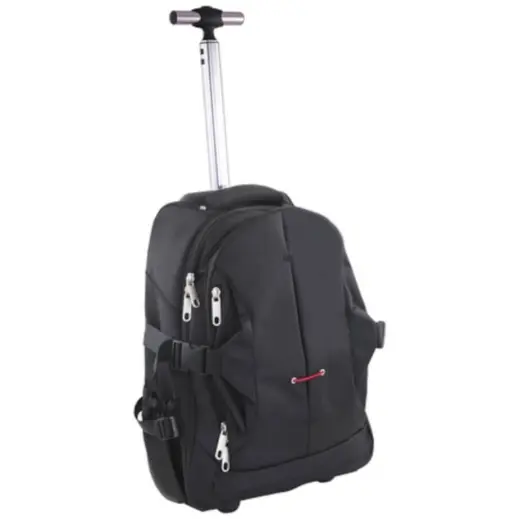 1680D Trolley Laptop Backpack Black Front